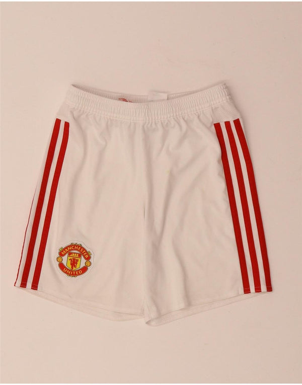 ADIDAS Manchester United Sportshorts für Jungen, 9–10 Jahre, weißes Polyester