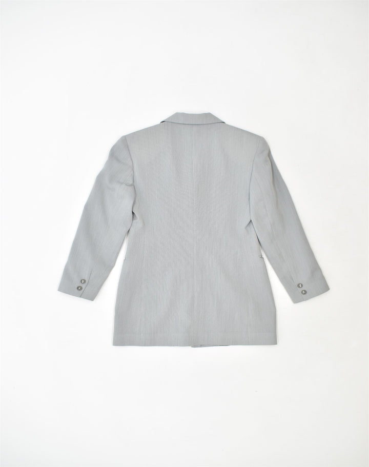 VINTAGE Womens 3 Button Blazer Jacket IT 40 Small Grey Polyester | Vintage | Thrift | Second-Hand | Used Clothing | Messina Hembry 