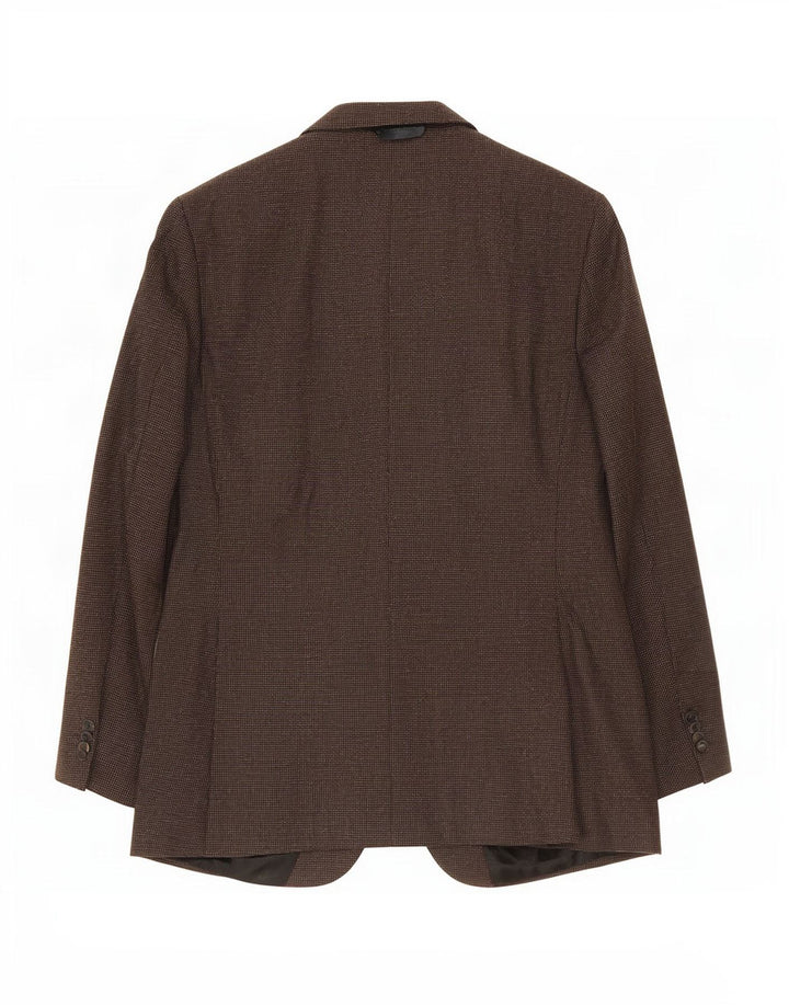 Hugo Boss Herren-Blazer mit 2 Knöpfen, US 44, 2XL, braun gefleckte Wolle