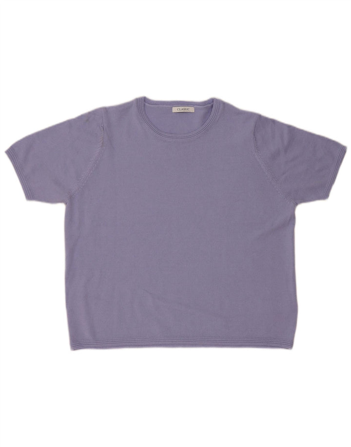Marks & Spencer Damen-Pullover mit Rundhalsausschnitt, Gr. 40, Größe L, Lila