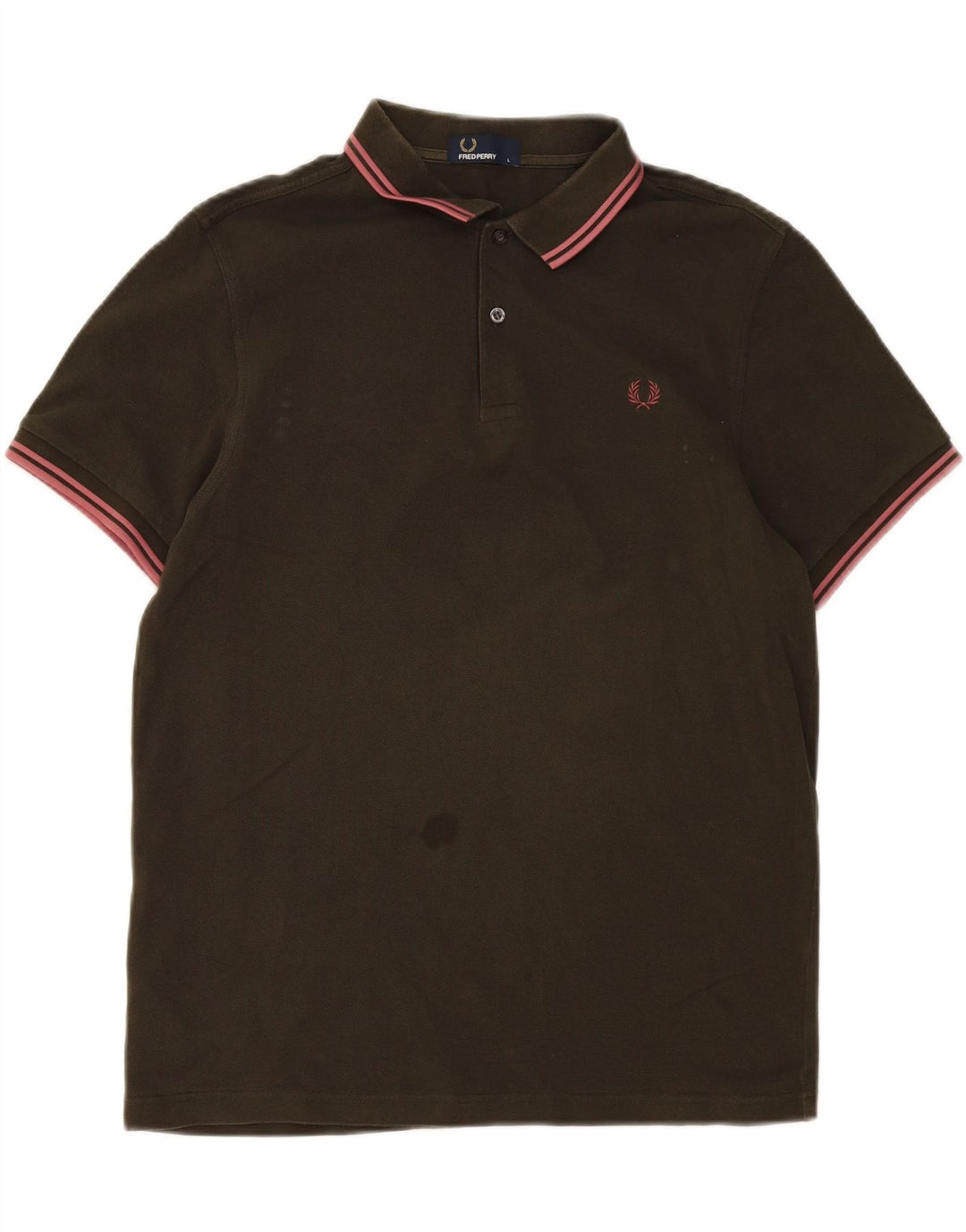 Fred Perry Herren-Poloshirt, große Khaki-Baumwolle
