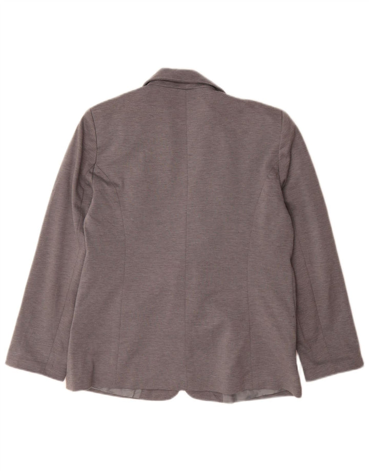 Oasis Womens Open Blazer Jacke UK 12 Mittelgraues Polyester