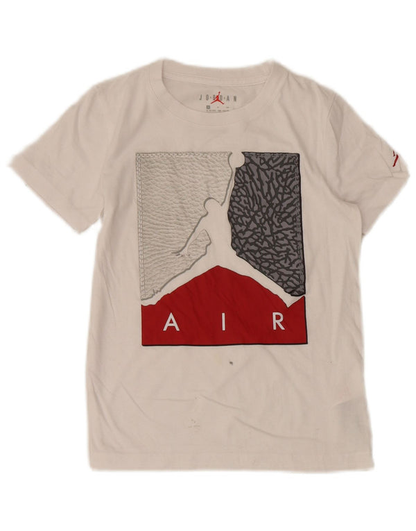 Jordan T-Shirt mit Grafik für Jungen, 8–9 Jahre, Größe S, weiße Baumwolle