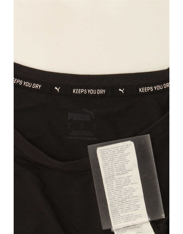 Puma Herren T-Shirt Top Large Schwarz Polyester