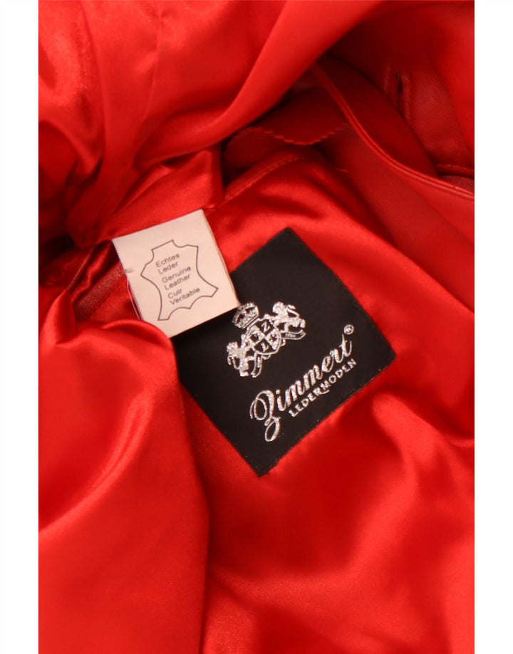 Vintage Damen Lederjacke UK 16 Großes rotes Leder