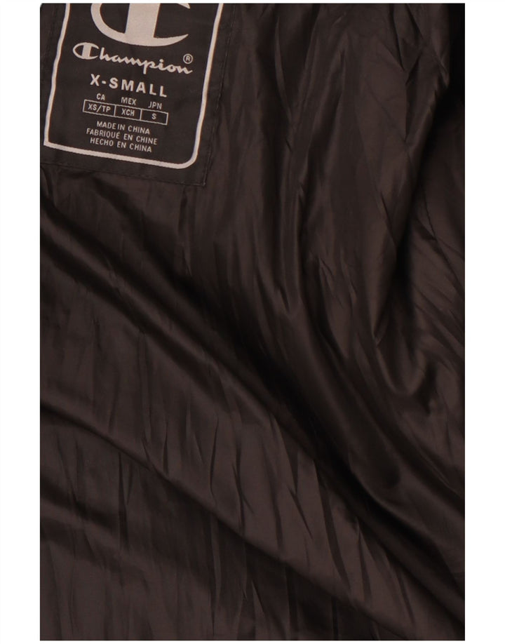 CHAMPION Damen Übergroße wattierte Jacke UK 6 XS Schwarz