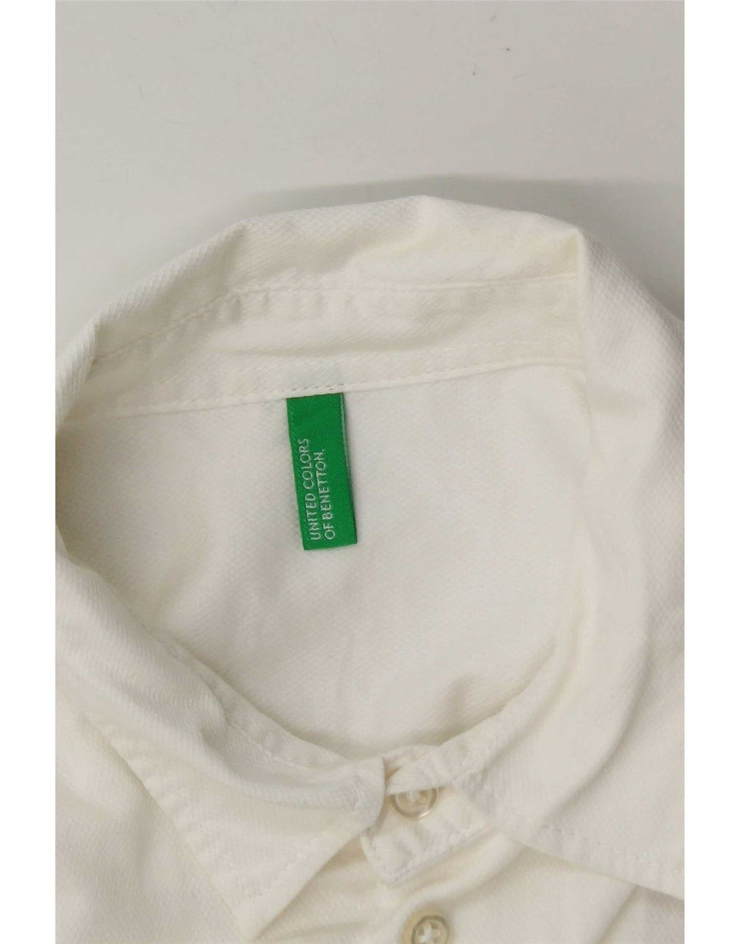 Benetton Herrenhemd Small Weiß