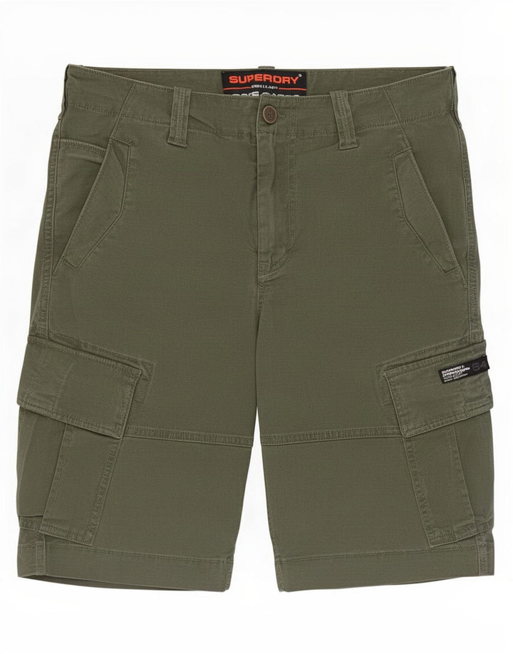 Superdry Herren Cargoshorts W30 mittelgrüne Baumwolle