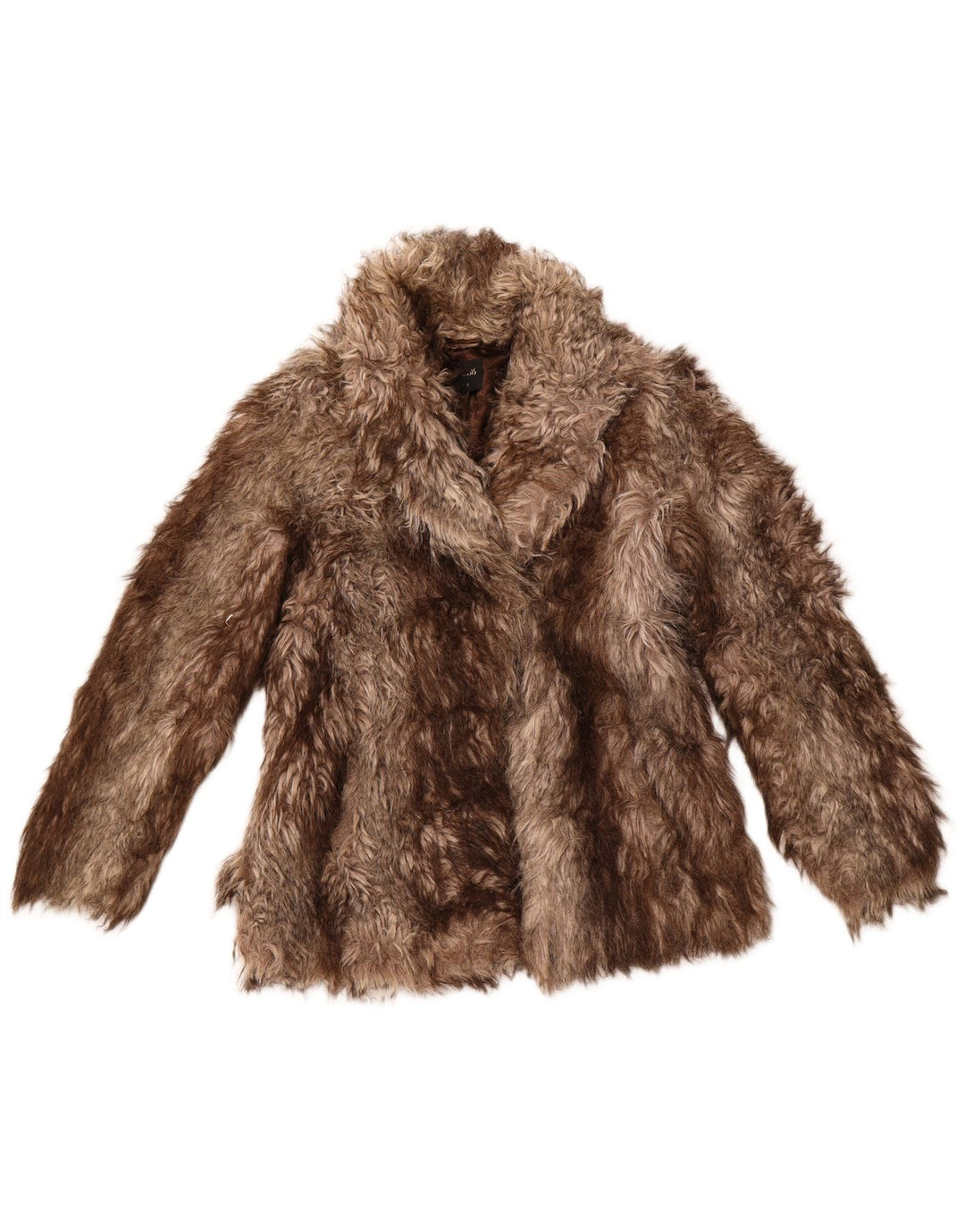 OASIS Kunstpelzjacke für Damen, UK 10, klein, braun, gestreift, Acryl