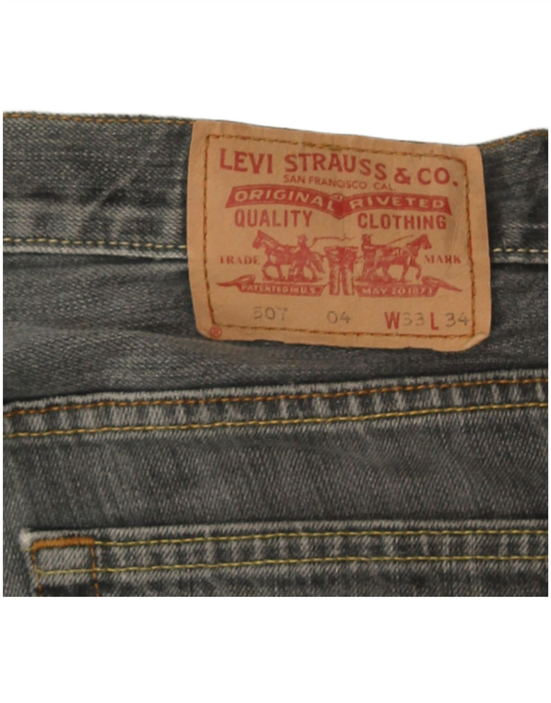 Levi's Herren 507 Bootcut Jeans W33 L28 Grau