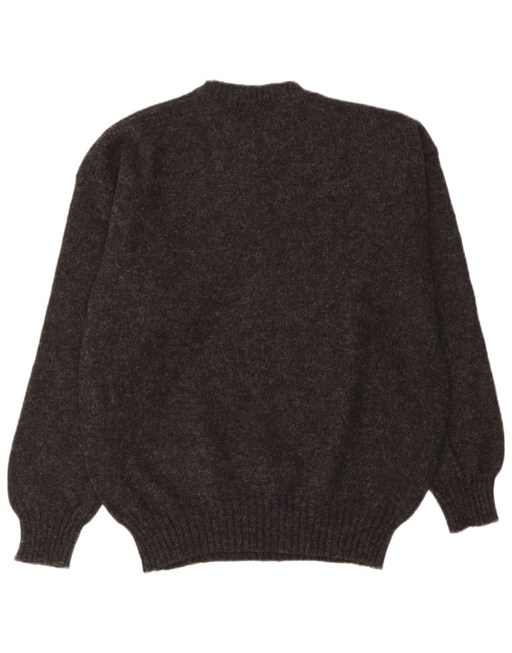Les Copains Herren-Pullover mit Rundhalsausschnitt, Größe L, Grau