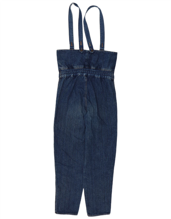 Vintage Damen Denim Jumpsuit UK 10 Small Blue