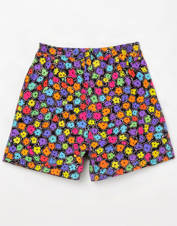 Vintage Womens Casual Shorts Large W32 Mehrfarbig Blumen