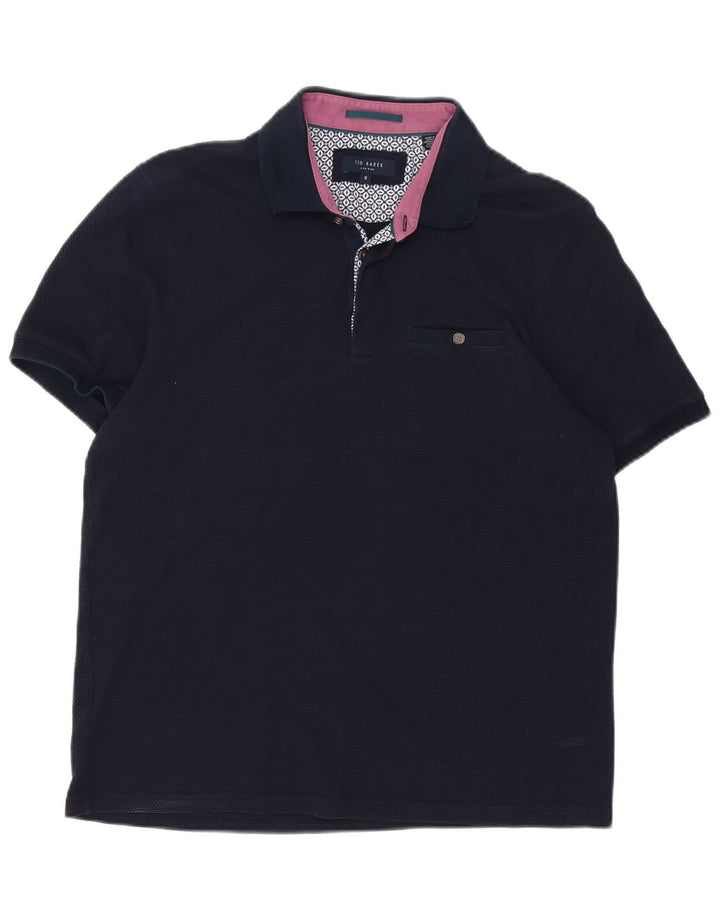 Ted Baker Herren-Poloshirt, Größe 5 XL, Marineblau