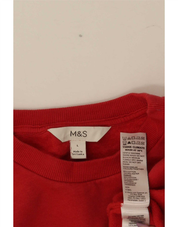 Marks & Spencer Herren-Sweatshirt, Pullover, groß, aus roter Baumwolle