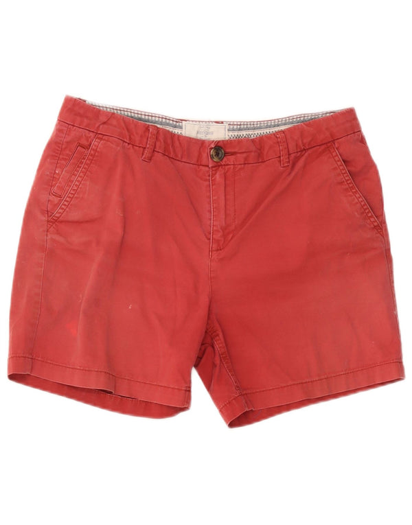 Fat Face Damen Chinoshorts UK 10 Small W32 Rote Baumwolle
