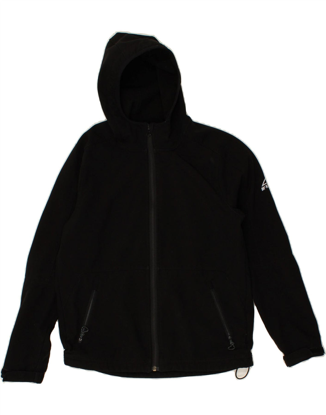 MC KINLEY Boys Hooded Windbreaker Jacket 11-12 Years Black Polyester Vintage MC Kinley and Second-Hand MC Kinley from Messina Hembry 