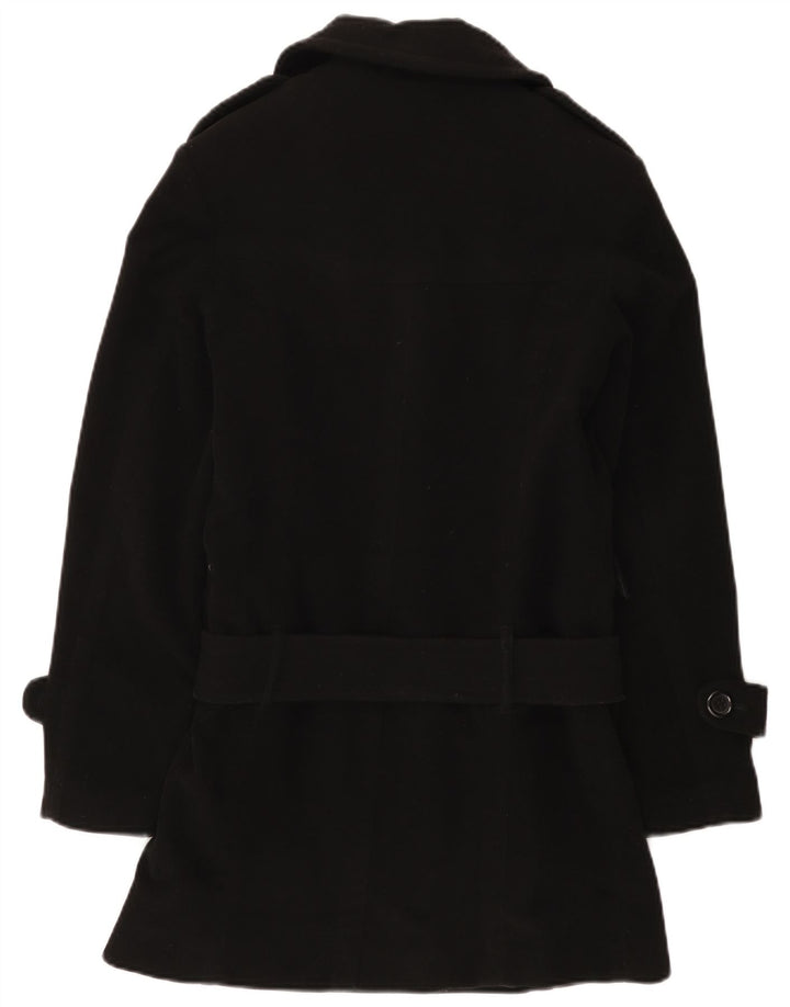 Buffalo Damen-Mantel mit Gürtel, UK 10, Größe S, Schwarz, Polyester