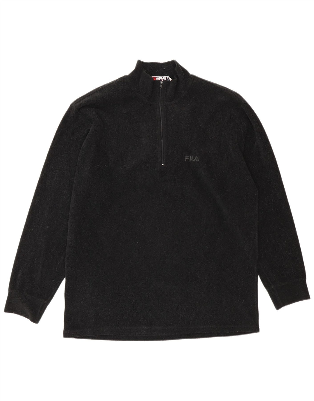 Fila Herren-Fleecepullover mit Reißverschluss, IT 52/54, Größe L, Schwarz
