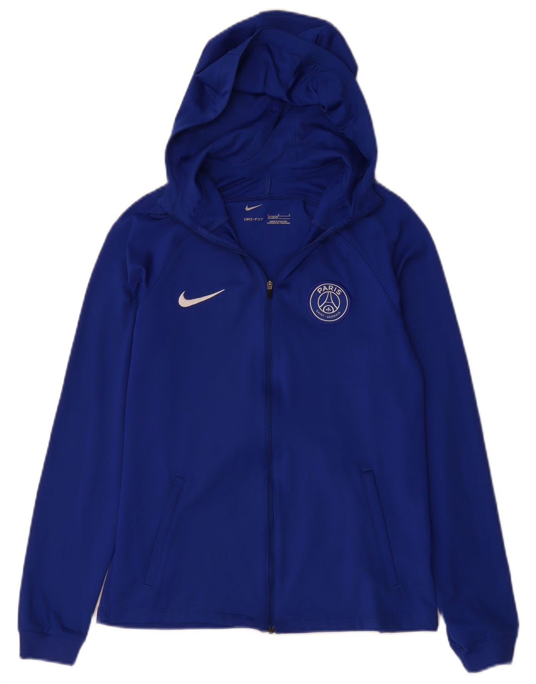 Nike Jungen Paris Saint-Germain Kapuzenpullover mit Reißverschluss, 12–13 Jahre, Größe L, Blau