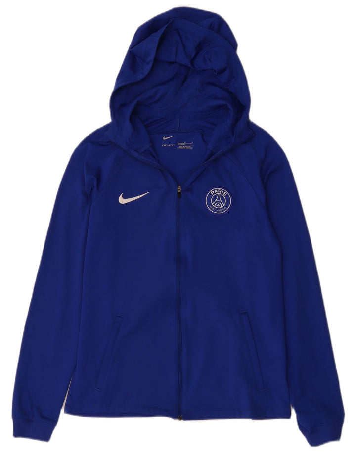 Nike Jungen Paris Saint-Germain Kapuzenpullover mit Reißverschluss, 12–13 Jahre, Größe L, Blau