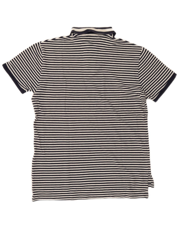 Polo Ralph Lauren Herren-Hemd mit individueller Passform, mittelmarineblau, gestreift, Baumwolle