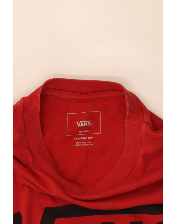 Vans Herren-T-Shirt mit klassischer Passform, mittelroter Baumwolle