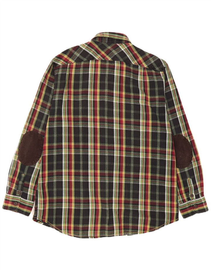 Marlboro Classics Herren kariertes Flanellhemd mit individueller Passform, 3XL, schwarz kariert