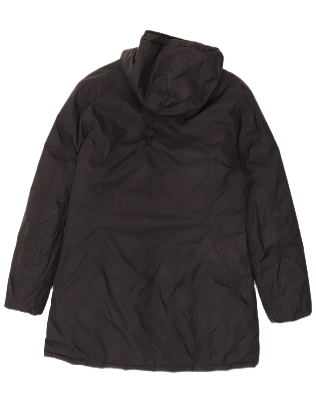 K-Way Damen Kapuzen-Wendemantel mit Wattierung, US 6, Mittel, Schwarz, Farbblock
