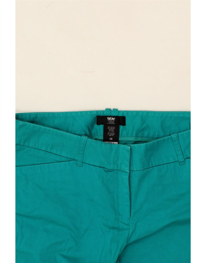 MOSSIMO Womens Stretch Chino Shorts US 14 XL W36 Turquoise Cotton Vintage Mossimo and Second-Hand Mossimo from Messina Hembry 
