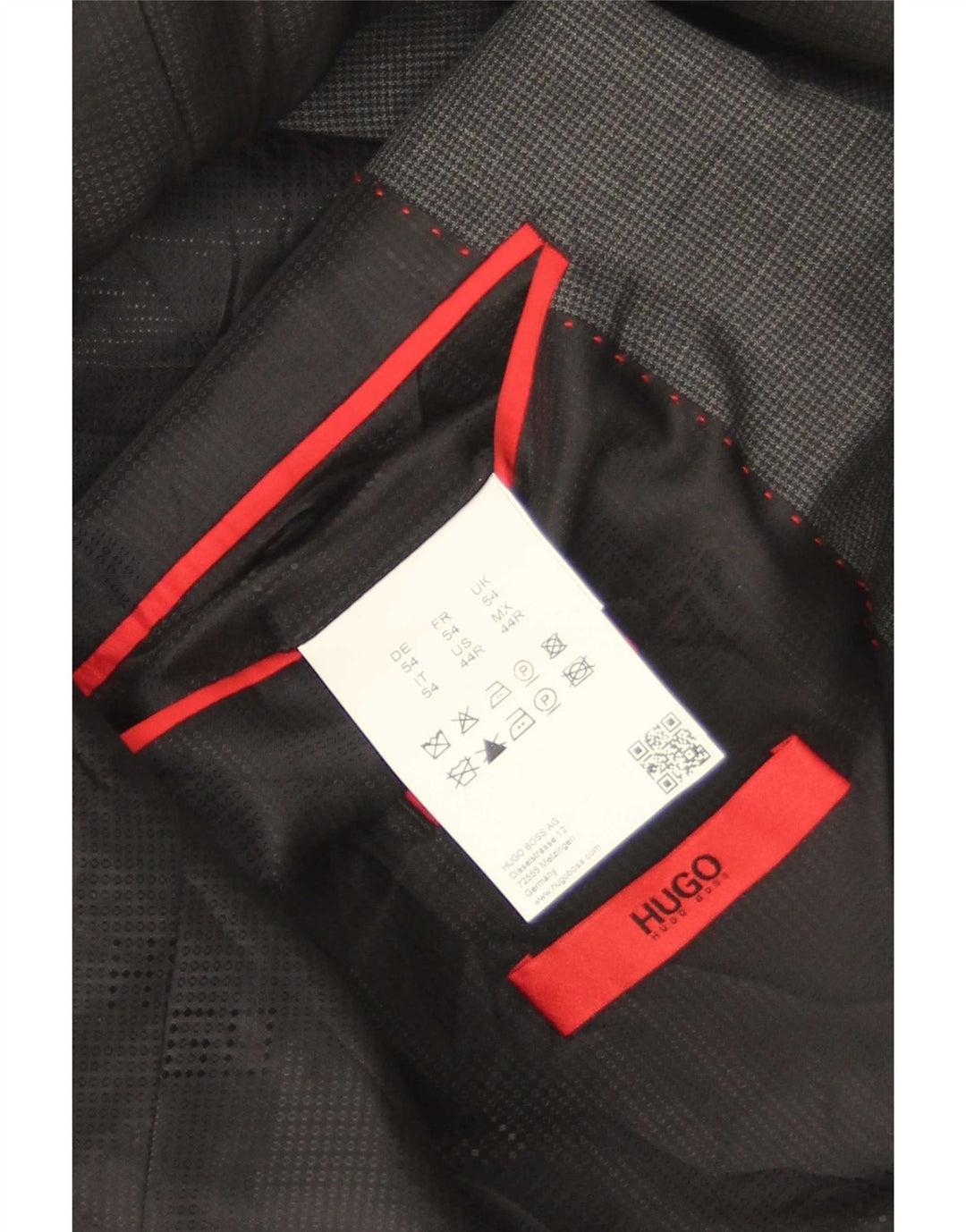 Hugo Boss Herren-Blazer mit 2 Knöpfen, EU 54, 2XL, grauer Hahnentrittmuster