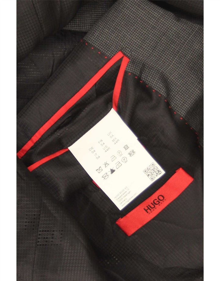 Hugo Boss Herren-Blazer mit 2 Knöpfen, EU 54, 2XL, grauer Hahnentrittmuster