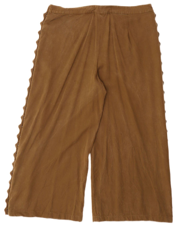 Zara Damen Capri-Hose, Größe L, W32, L24, Khaki