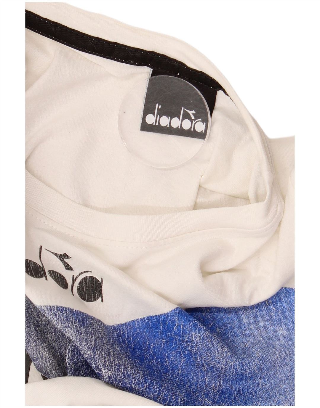 Diadora Herren T-Shirt mit Grafik, Größe S, Weiß