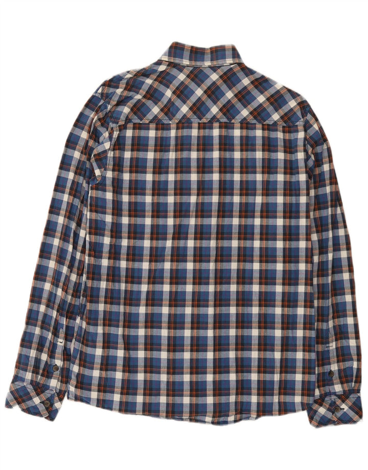 Carhartt Herrenhemd aus mittelblauer Karo-Baumwolle
