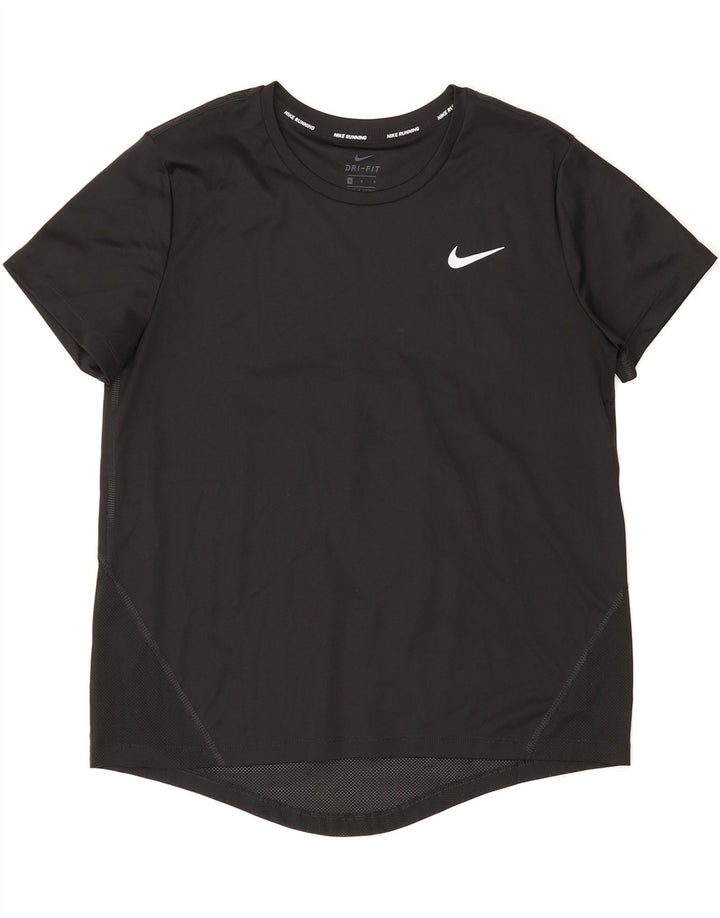 NIKE Womens Dri Fit T-Shirt Top UK 14 Medium Black Vintage Nike and Second-Hand Nike from Messina Hembry 