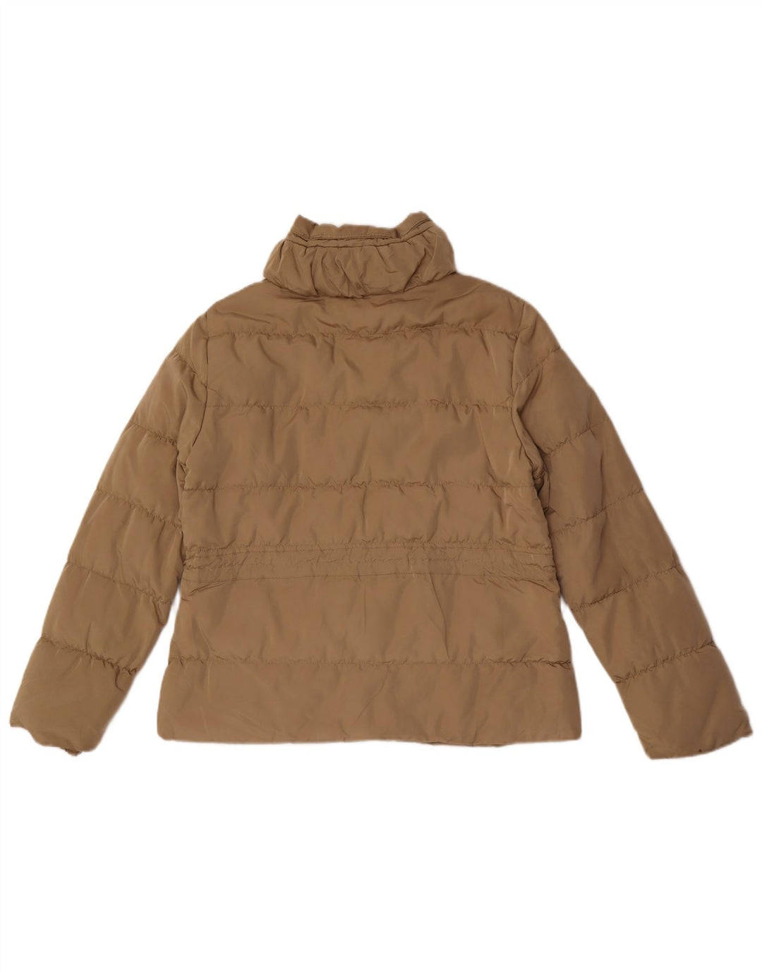 Zara Damen Wattierte Jacke UK 18 XL Beige Polyester