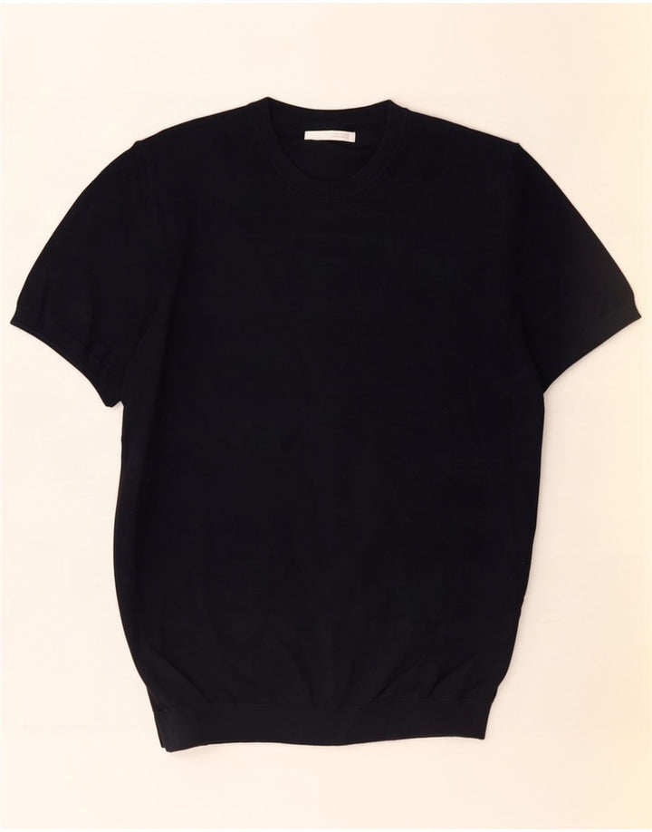 Kurzärmliger Pullover mit Rundhalsausschnitt von Zara für Herren in mittlerem Marineblau