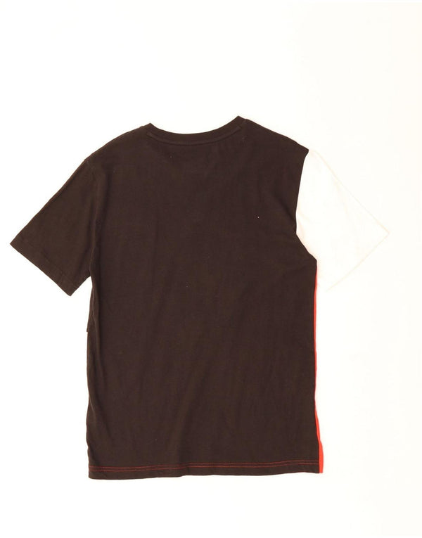 PUMA Damen T-Shirt Top UK 14 Große mehrfarbige Colourblock-Baumwolle