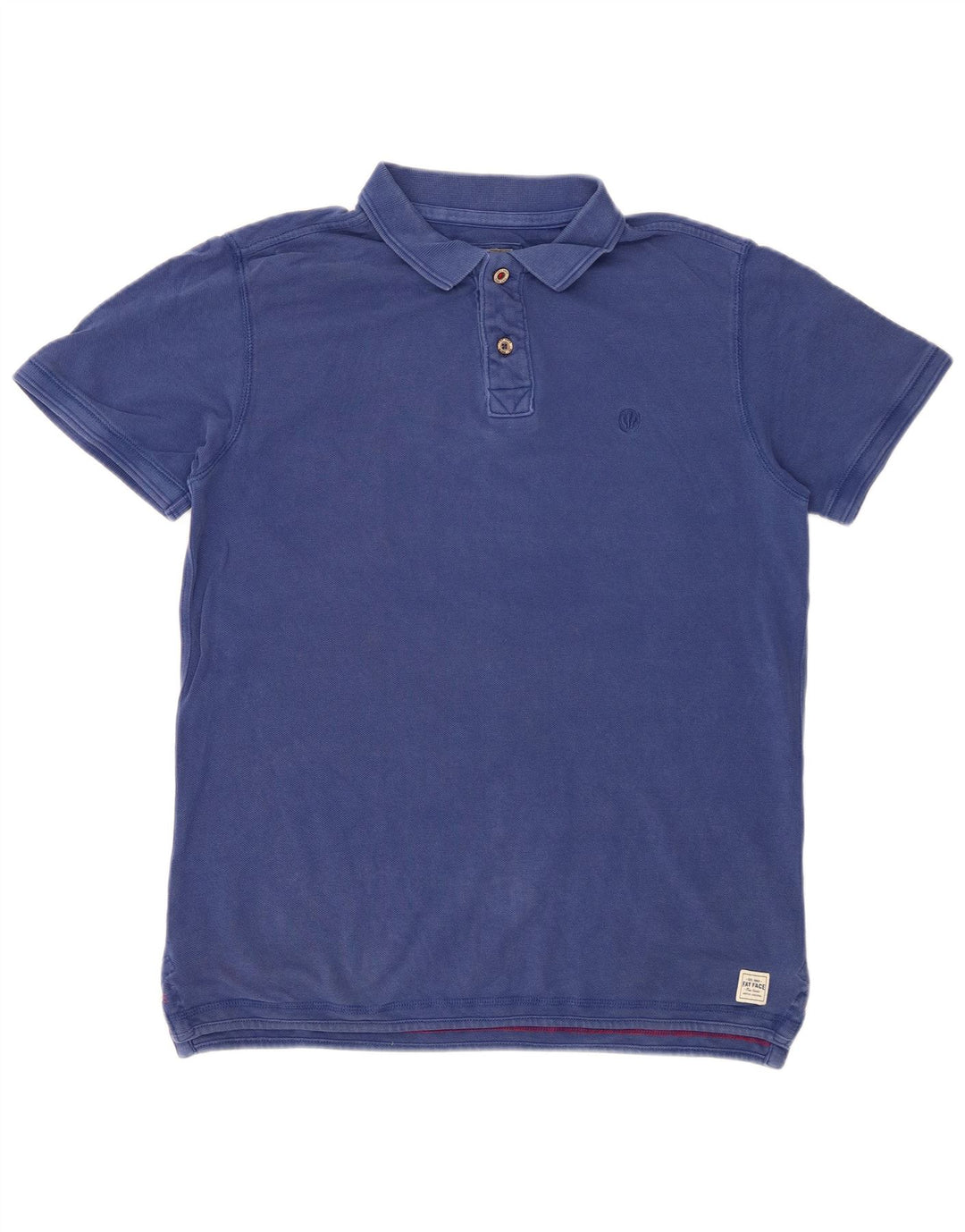 FAT FACE Herren-Poloshirt aus mittelblauer Baumwolle
