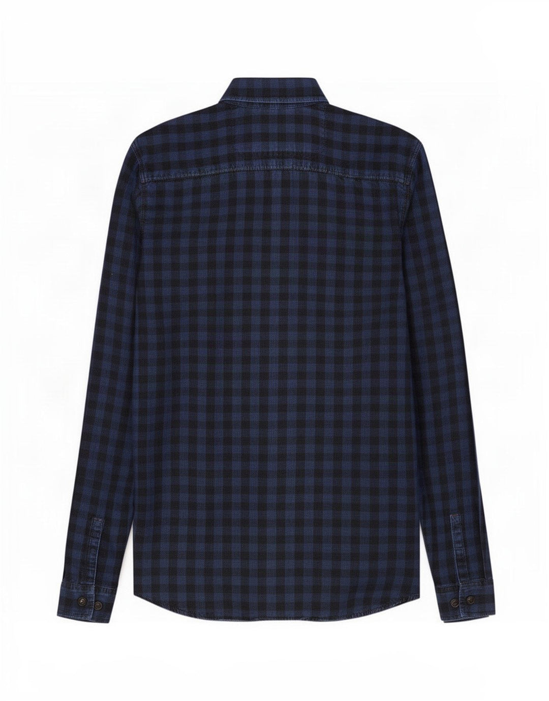 Jack & Jones Herren-Workwear-Hemd, klein, marineblau, Gingham-Baumwolle