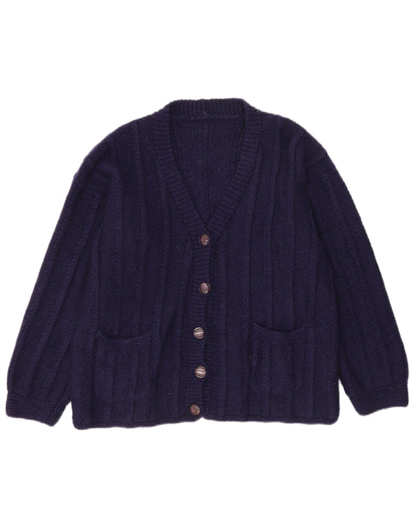 Vintage Damen Cardigan Pullover UK 16 Groß Marineblau