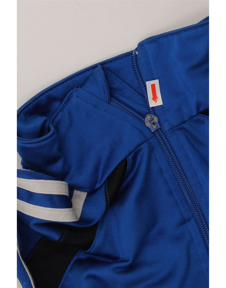 ADIDAS Jungen-Trainingsanzug-Top-Jacke, 15–16 Jahre, blaues Colourblock-Polyester