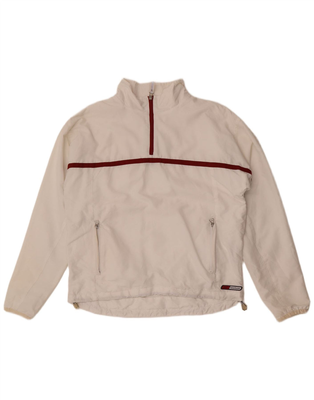 Reebok Herren Pullover Trainingsanzug Top Jacke UK 40 Mittelweiß Farbblock