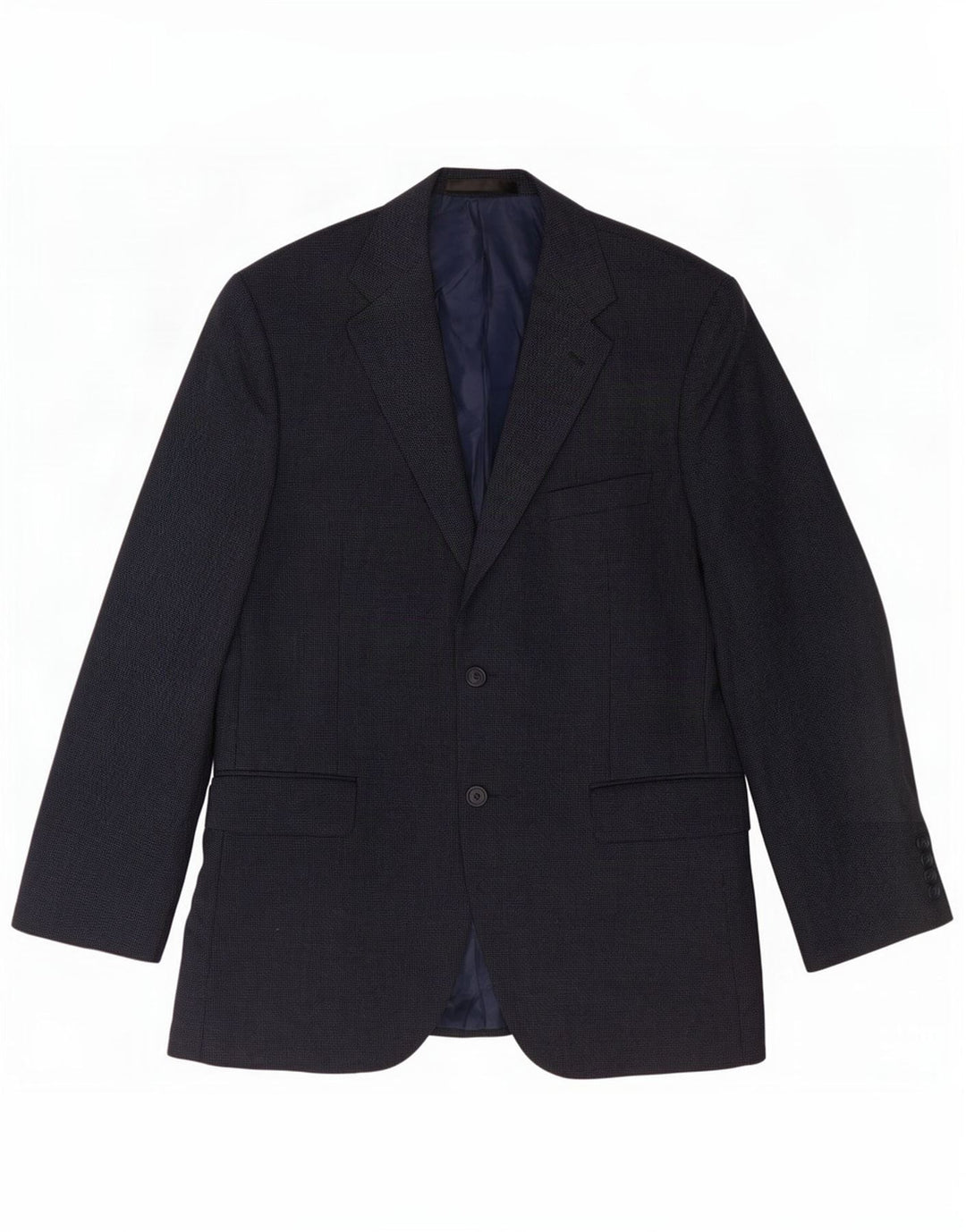 Marks & Spencer Herren-Blazer mit 2 Knöpfen, UK 42, große marineblaue Schurwolle