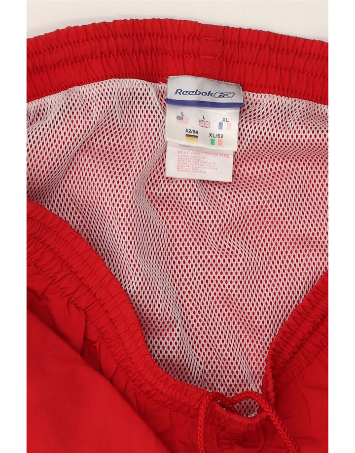 Reebok Herren-Sportshorts, groß, rotes Polyester