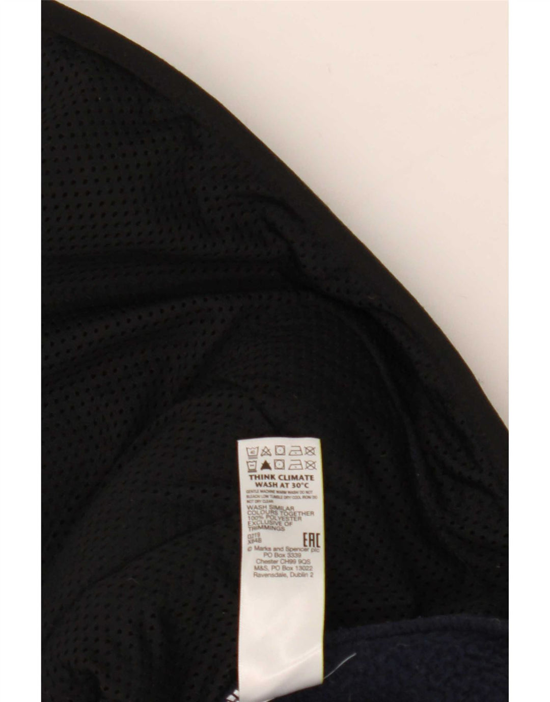 Marks & Spencer Herren Fleecejacke UK 46 3XL Marineblau Polyester
