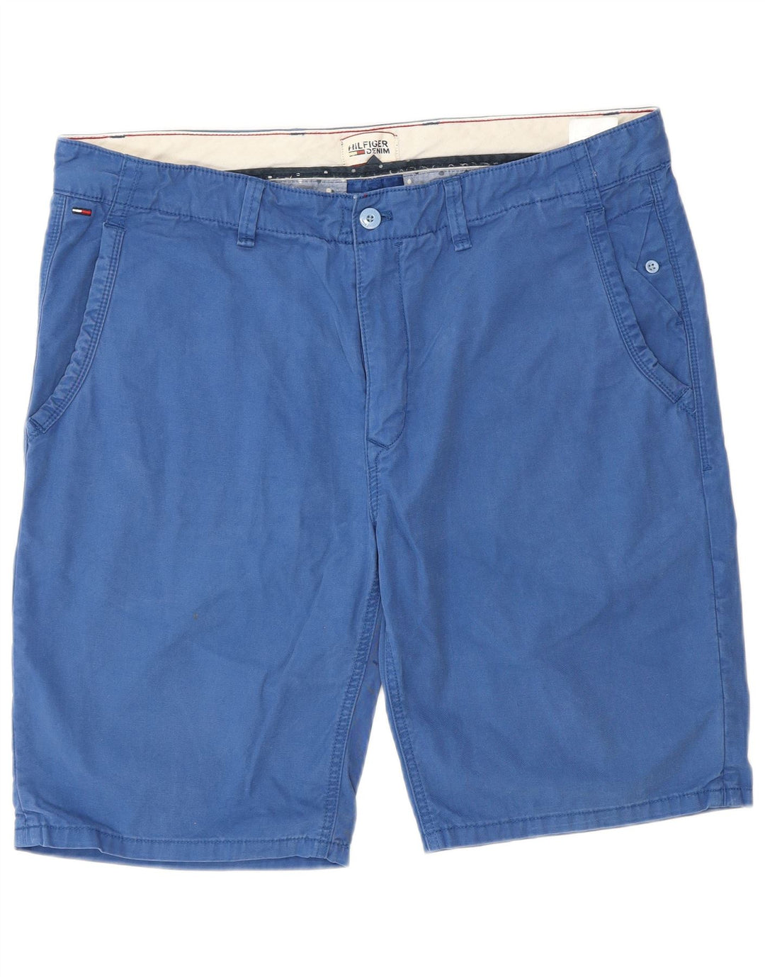 TOMMY HILFIGER Herren Chino Shorts W38 XL Blaue Baumwolle
