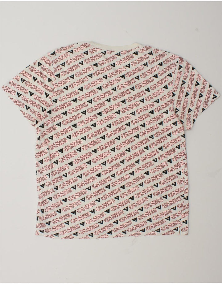 Guess Herren-T-Shirt mit Grafik, Größe L, Weiß
