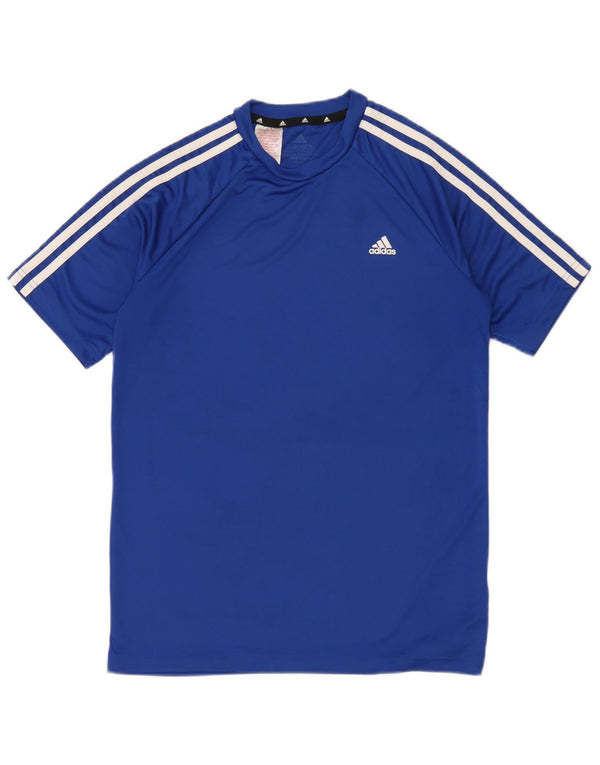 Adidas Jungen Aeroready T-Shirt Top 15-16 Jahre Blaues Polyester